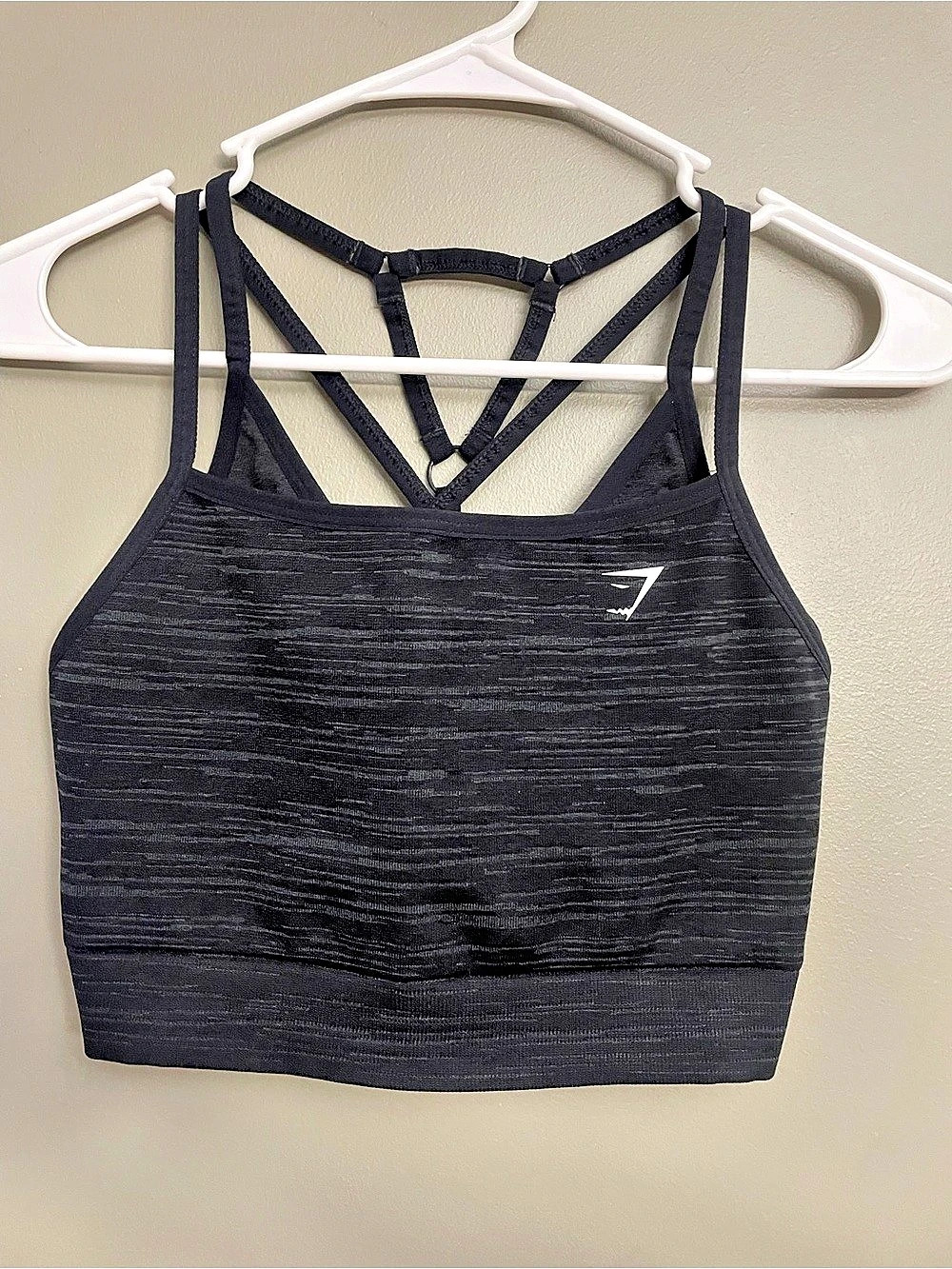 Gymshark Adapt Fleck Sports Bra Black Size Large